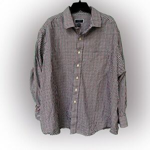 Club Room Red and Green Plaid Dress Shirt. Size 19 Neck/ Big Fit.